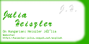 julia heiszler business card